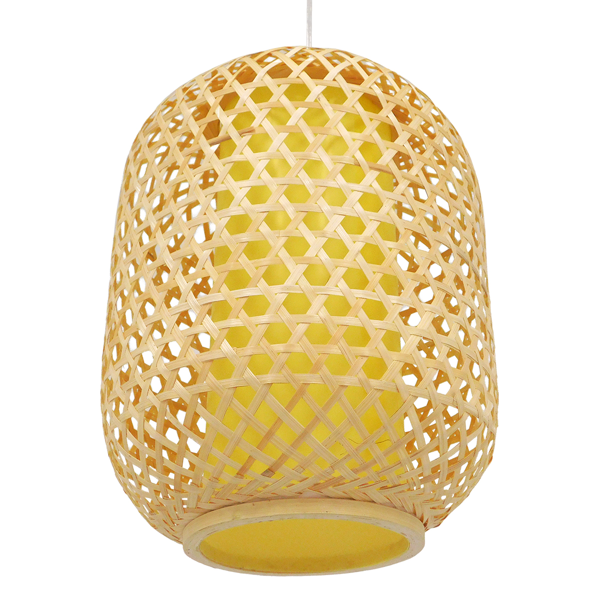 GLOBOSTAR® MAURITIUS 00899 Boho Κρεμαστό Φωτιστικό Οροφής με Ντουί 1 x E27 AC 220-240V IP20 - Μπεζ - Μ30 x Π30 x Υ40cm - Image 6