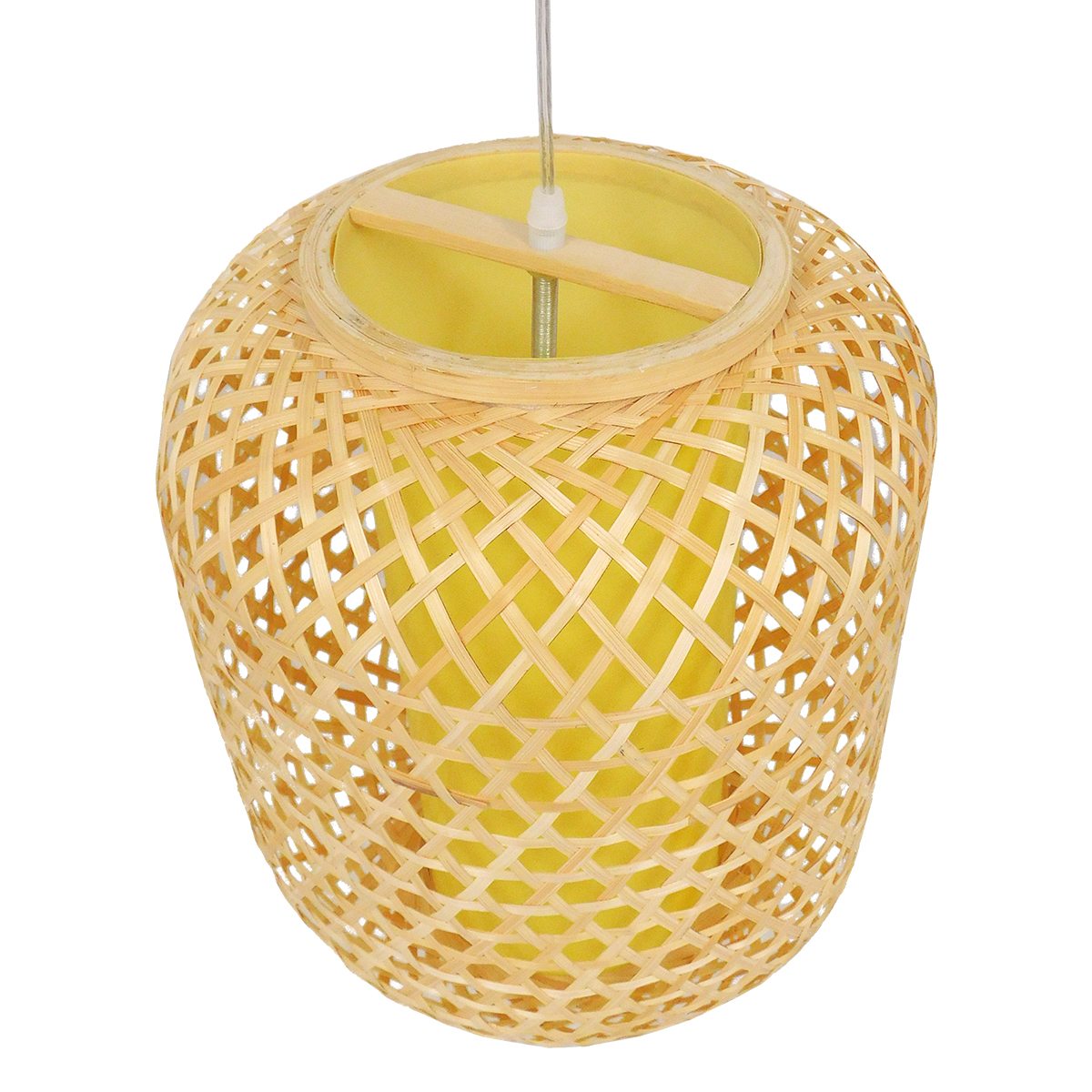 GLOBOSTAR® MAURITIUS 00899 Boho Κρεμαστό Φωτιστικό Οροφής με Ντουί 1 x E27 AC 220-240V IP20 - Μπεζ - Μ30 x Π30 x Υ40cm - Image 7