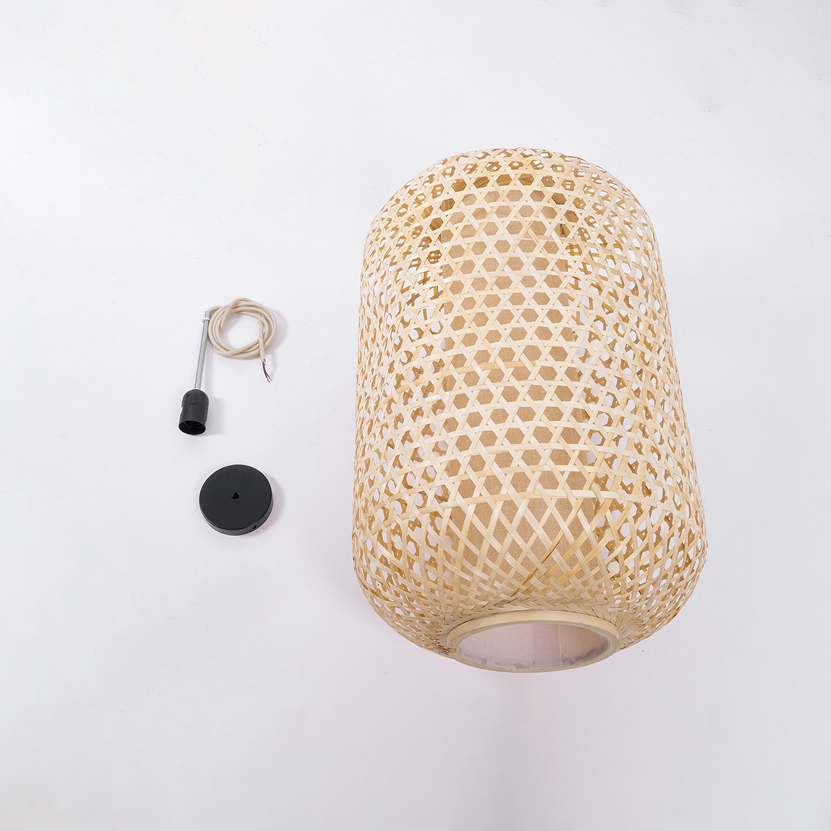 GLOBOSTAR® MAURITIUS 00901 Boho Κρεμαστό Φωτιστικό Οροφής με Ντουί 1 x E27 AC 220-240V IP20 - Μπεζ - Μ40 x Π40 x Υ60cm - Image 10