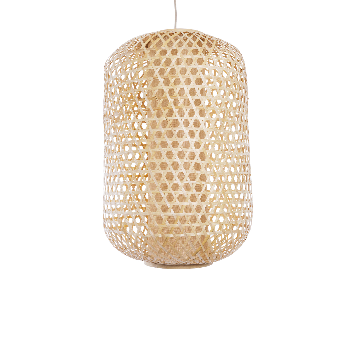 GLOBOSTAR® MAURITIUS 00901 Boho Κρεμαστό Φωτιστικό Οροφής με Ντουί 1 x E27 AC 220-240V IP20 - Μπεζ - Μ40 x Π40 x Υ60cm - Image 2