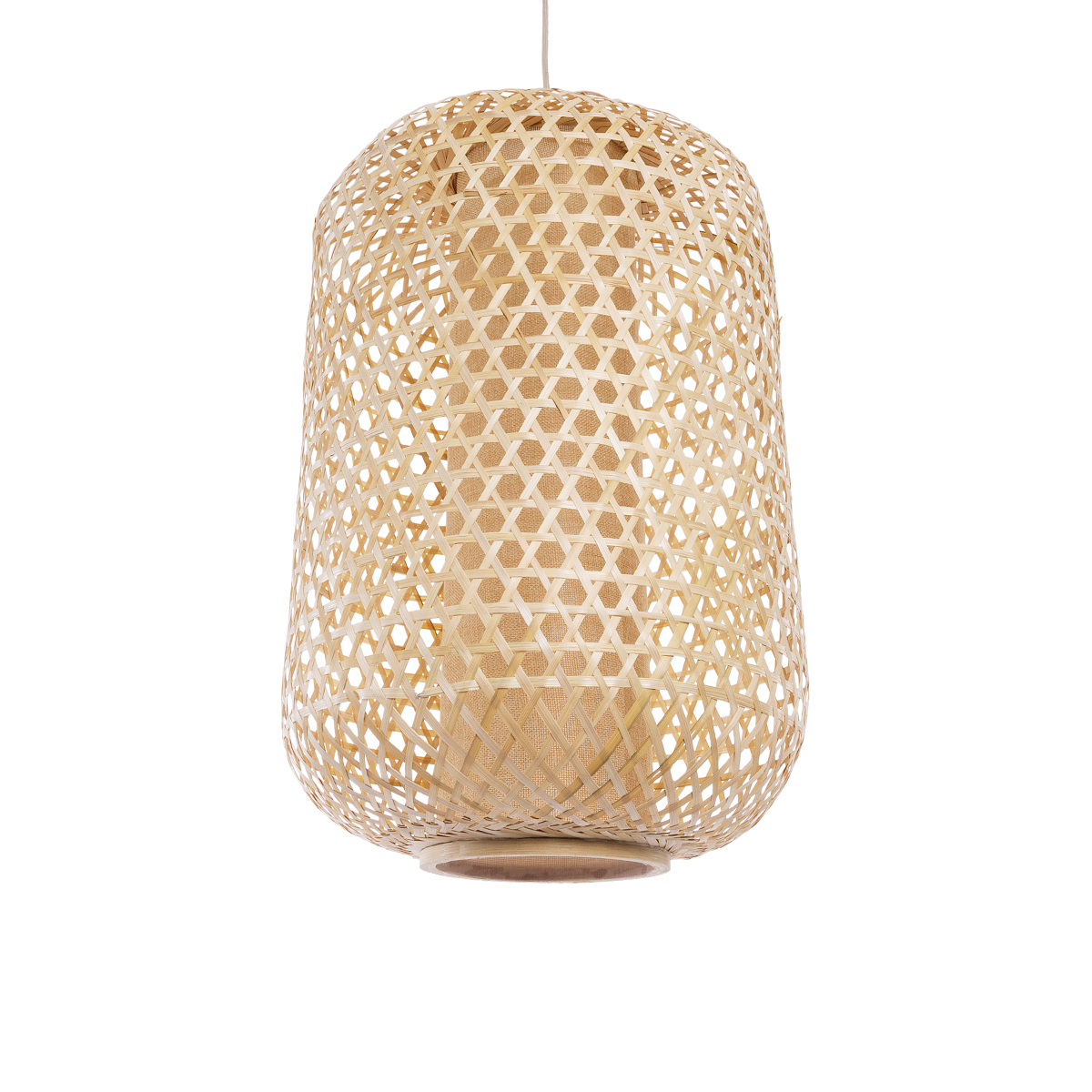 GLOBOSTAR® MAURITIUS 00901 Boho Κρεμαστό Φωτιστικό Οροφής με Ντουί 1 x E27 AC 220-240V IP20 - Μπεζ - Μ40 x Π40 x Υ60cm - Image 5