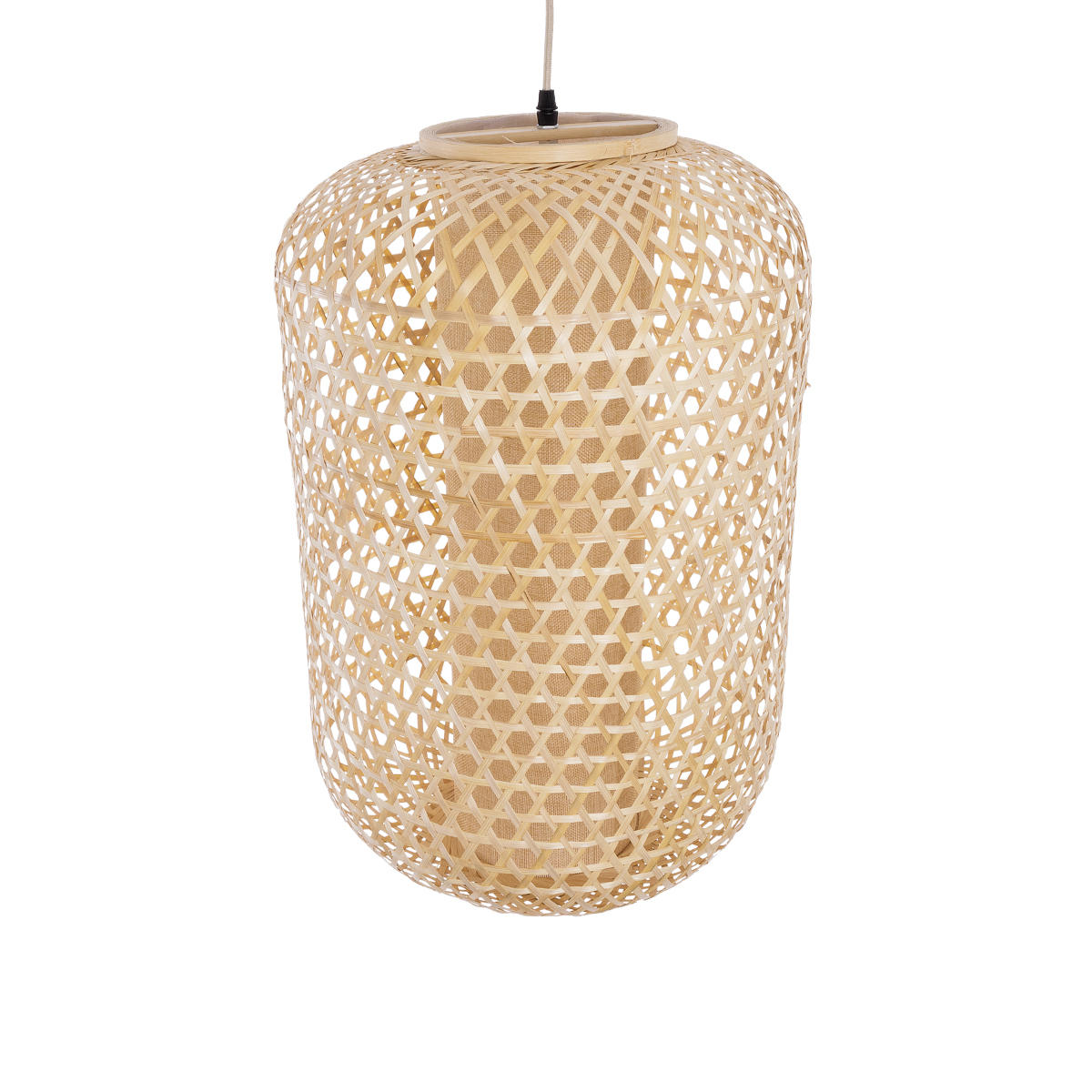 GLOBOSTAR® MAURITIUS 00901 Boho Κρεμαστό Φωτιστικό Οροφής με Ντουί 1 x E27 AC 220-240V IP20 - Μπεζ - Μ40 x Π40 x Υ60cm - Image 6