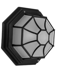 GLOBOSTAR® RUBY 00912 Vintage Φωτιστικό Οροφής με Ντουί 1 x E27 AC 220-240V IP20 - Μαύρο & Λευκό - Μ27 x Π27 x Υ12cm