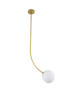 GLOBOSTAR® DRIZZLE 00922 Μοντέρνο Φωτιστικό Οροφής με Ντουί 1 x E27 AC 220-240V IP20 - Λευκό & Χρυσό - Μ15 x Π15 x Υ70cm