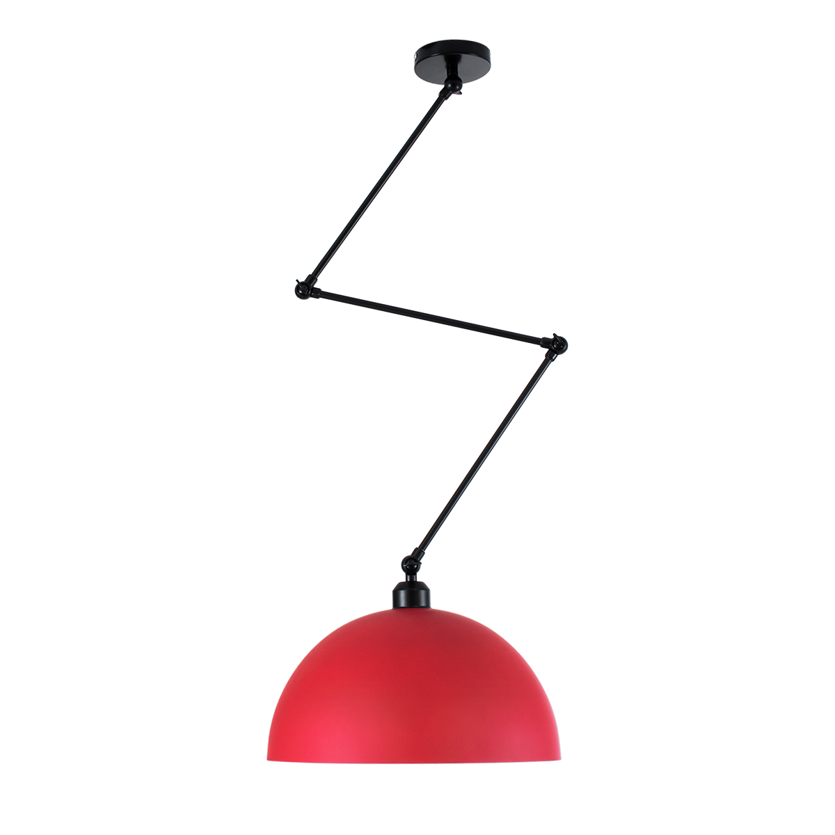GLOBOSTAR® LOTUS 00938 Μοντέρνο Φωτιστικό Οροφής με Ντουί 1 x E27 AC 220-240V IP20 - Κόκκινο & Μαύρο - Μ30 x Π30 x Υ21cm - Image 4