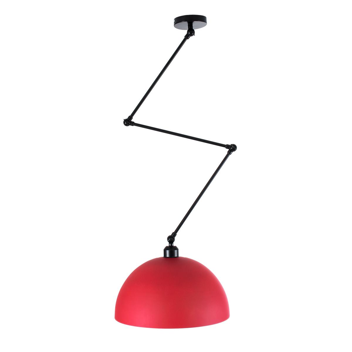 GLOBOSTAR® LOTUS 00938 Μοντέρνο Φωτιστικό Οροφής με Ντουί 1 x E27 AC 220-240V IP20 - Κόκκινο & Μαύρο - Μ30 x Π30 x Υ21cm - Image 6
