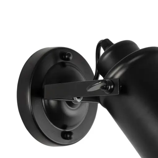 GLOBOSTAR® JAKE 00948 Μοντέρνο Φωτιστικό Τοίχου - Απλίκα με Ντουί 1 x E27 AC 220-240V IP20 - Μαύρο - Μ9 x Π22 x Y22cm - Image 5