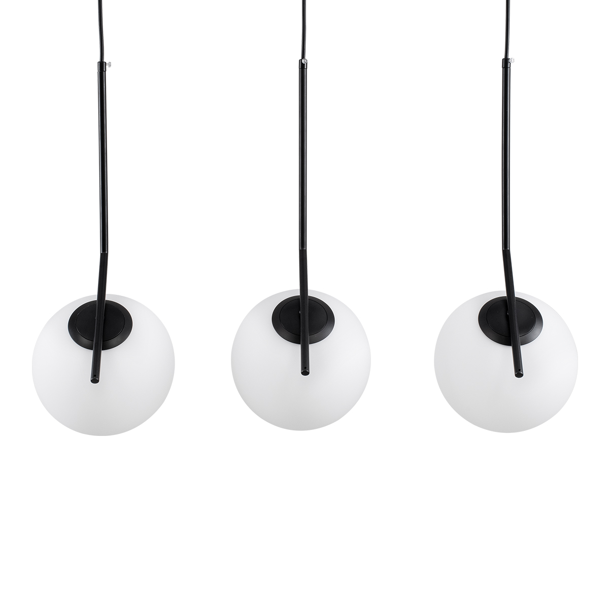 GLOBOSTAR® MONROE 00954 Μοντέρνο Κρεμαστό Φωτιστικό Οροφής με Ντουί 3 x E27 AC 220-240V IP20 - Μαύρο & Λευκό - Μ74 x Π25 x Υ50cm - Image 5