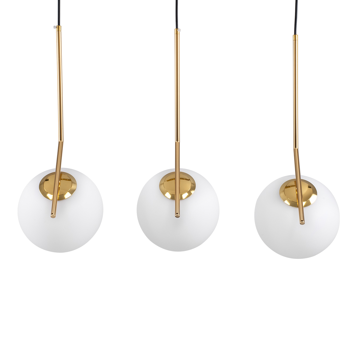 GLOBOSTAR® MONROE 00955 Μοντέρνο Κρεμαστό Φωτιστικό Οροφής με Ντουί 3 x E27 AC 220-240V IP20 - Χρυσό & Λευκό - Μ74 x Π25 x Υ50cm - Image 5