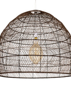 GLOBOSTAR® MALIBU 00967 Boho Κρεμαστό Φωτιστικό Οροφής με Ντουί 1 x E27 AC 220-240V IP20 - Καφέ - Μ100 x Π100 x Y86cm