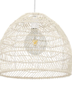 GLOBOSTAR® MALIBU 00968 Boho Κρεμαστό Φωτιστικό Οροφής με Ντουί 1 x E27 AC 220-240V IP20 - Μπεζ - Μ40 x Π40 x Υ35cm