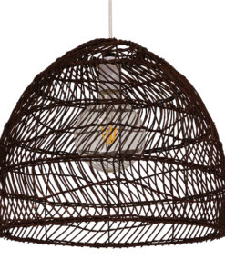 GLOBOSTAR® MALIBU 00970 Boho Κρεμαστό Φωτιστικό Οροφής με Ντουί 1 x E27 AC 220-240V IP20 - Καφέ - Μ40 x Π40 x Υ35cm