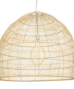 GLOBOSTAR® MALIBU 00974 Boho Κρεμαστό Φωτιστικό Οροφής με Ντουί 1 x E27 AC 220-240V IP20 - Μπεζ - Μ100 x Π100 x Y86cm