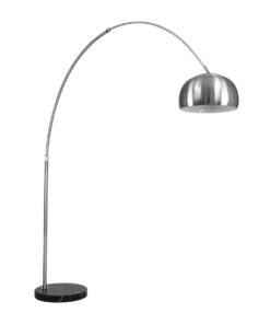 GLOBOSTAR® PRAGUE 00990 Μοντέρνο Επιδαπέδιο Φωτιστικό με Ντουί 1 x E27 AC 220-240V IP20 - Νίκελ Βούρτσας - Μ210 x Π45 x Υ220cm