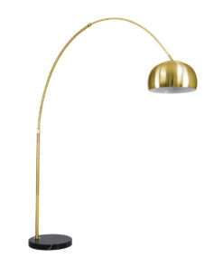 GLOBOSTAR® PRAGUE 00992 Μοντέρνο Επιδαπέδιο Φωτιστικό με Ντουί 1 x E27 AC 220-240V IP20 - Χρυσό Βούρτσας - Μ210 x Π45 x Υ220cm