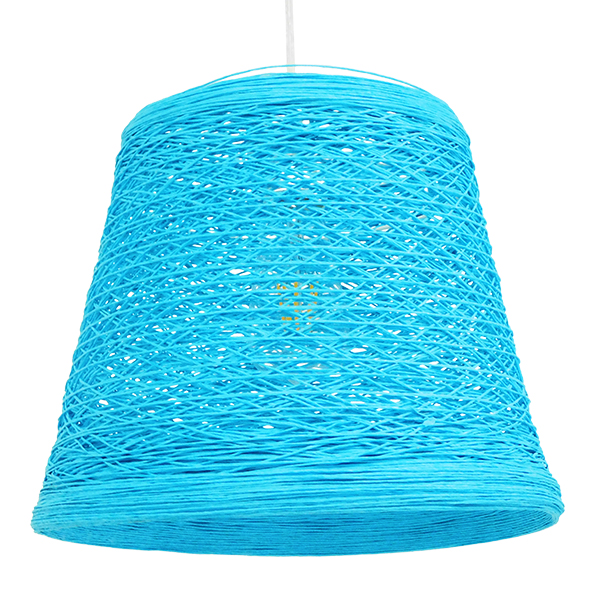 GLOBOSTAR® PLAYROOM 00995 Vintage Κρεμαστό Φωτιστικό Οροφής με Ντουί 1 x E27 AC 220-240V IP20 - Μπλε - Μ32 x Π32 x Υ27cm