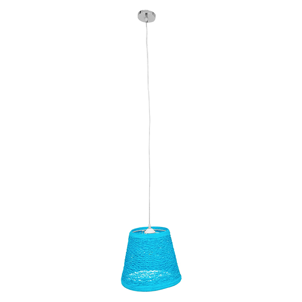 GLOBOSTAR® PLAYROOM 00995 Vintage Κρεμαστό Φωτιστικό Οροφής με Ντουί 1 x E27 AC 220-240V IP20 - Μπλε - Μ32 x Π32 x Υ27cm - Image 2