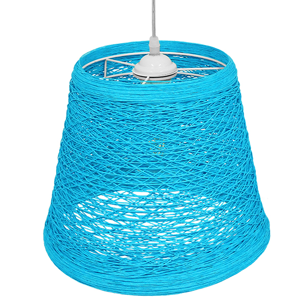 GLOBOSTAR® PLAYROOM 00995 Vintage Κρεμαστό Φωτιστικό Οροφής με Ντουί 1 x E27 AC 220-240V IP20 - Μπλε - Μ32 x Π32 x Υ27cm - Image 4