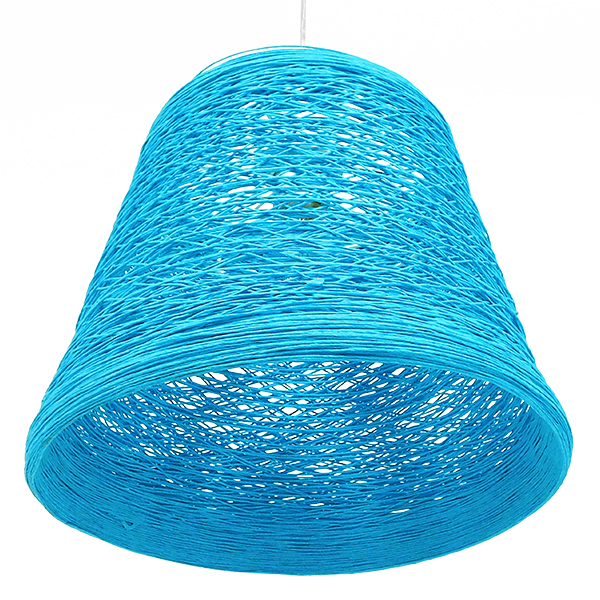 GLOBOSTAR® PLAYROOM 00995 Vintage Κρεμαστό Φωτιστικό Οροφής με Ντουί 1 x E27 AC 220-240V IP20 - Μπλε - Μ32 x Π32 x Υ27cm - Image 5