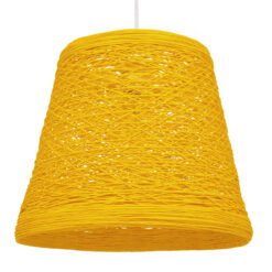 GLOBOSTAR® PLAYROOM 00998 Vintage Κρεμαστό Φωτιστικό Οροφής με Ντουί 1 x E27 AC 220-240V IP20 - Κίτρινο - Μ32 x Π32 x Υ27cm
