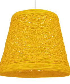 GLOBOSTAR® PLAYROOM 00998 Vintage Κρεμαστό Φωτιστικό Οροφής με Ντουί 1 x E27 AC 220-240V IP20 - Κίτρινο - Μ32 x Π32 x Υ27cm