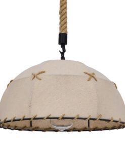 GLOBOSTAR® ANTOINETTE 01028 Vintage Κρεμαστό Φωτιστικό Οροφής με Ντουί 1 x E27 AC 220-240V IP20 - Μπεζ - Μ35 x Π35 x Υ20cm