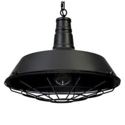 GLOBOSTAR® RAY 01048 Vintage Κρεμαστό Φωτιστικό Οροφής με Ντουί 1 x E27 AC 220-240V IP20 - Μαύρο - Μ46 x Π46 x Υ25cm