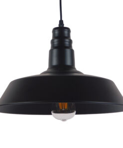 GLOBOSTAR® RAY 01049 Vintage Κρεμαστό Φωτιστικό Οροφής με Ντουί 1 x E27 AC 220-240V IP20 - Μαύρο - Μ36 x Π36 x Υ25cm