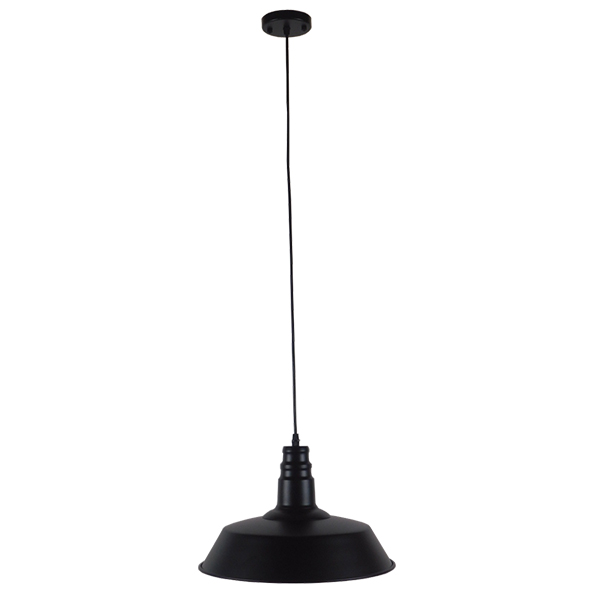GLOBOSTAR® RAY 01049 Vintage Κρεμαστό Φωτιστικό Οροφής με Ντουί 1 x E27 AC 220-240V IP20 - Μαύρο - Μ36 x Π36 x Υ25cm - Image 2