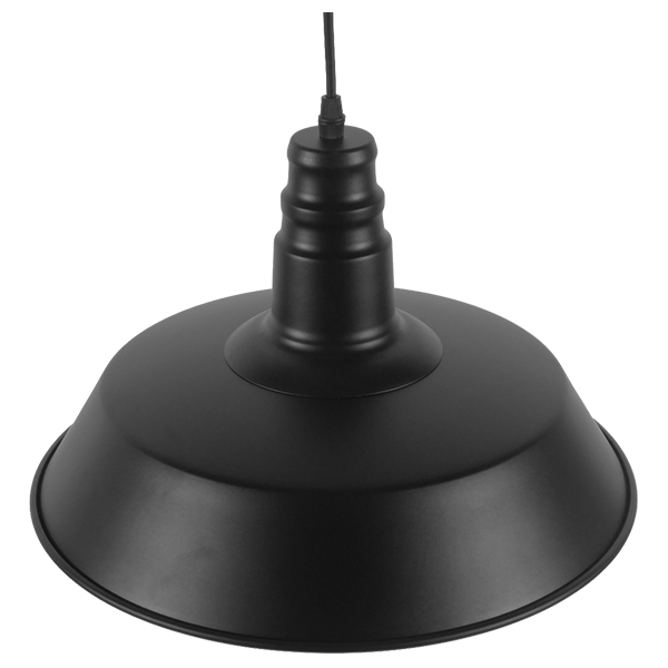 GLOBOSTAR® RAY 01049 Vintage Κρεμαστό Φωτιστικό Οροφής με Ντουί 1 x E27 AC 220-240V IP20 - Μαύρο - Μ36 x Π36 x Υ25cm - Image 4