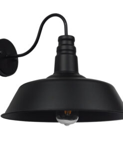 GLOBOSTAR® SORD 01053 Vintage Φωτιστικό Τοίχου - Απλίκα με Ντουί 1 x E27 AC 220-240V IP20 - Μαύρο - Μ36 x Π42 x Υ32cm