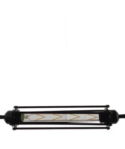 GLOBOSTAR® TUBING 01085 Vintage Κρεμαστό Φωτιστικό Οροφής με Ντουί 1 x E27 AC 220-240V IP20 - Μαύρο - Μ43 x Π11 x Υ11cm
