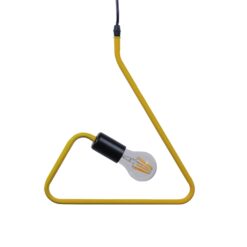GLOBOSTAR® LIBBY 01097-1 Παιδικό Κρεμαστό Φωτιστικό Οροφής με Ντουί 1 x E27 AC 220-240V IP20 - Κίτρινο - Μ31 x Π31 x Υ16cm