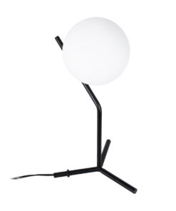 GLOBOSTAR® ELFIS 01100 Μοντέρνο Επιτραπέζιο Φωτιστικό Πορτατίφ με Ντουί 1 x E27 AC 220-240V IP20 - Μαύρο & Λευκό - Μ22 x Π27 x Υ41cm
