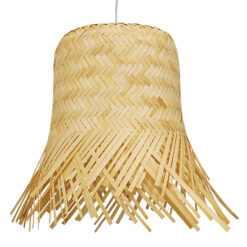 GLOBOSTAR® HAWAII 01103 Boho Κρεμαστό Φωτιστικό Οροφής με Ντουί 1 x E27 AC 220-240V IP20 - Μπεζ - Μ40 x Π40 x Y43cm