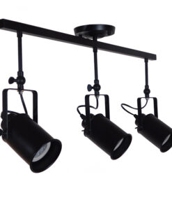 GLOBOSTAR® HOLLYWOOD 01155 Vintage Φωτιστικό Οροφής με Ντουί 3 x E27 AC 220-240V IP20 - Μαύρο - Μ13 x Π78 x Υ38cm