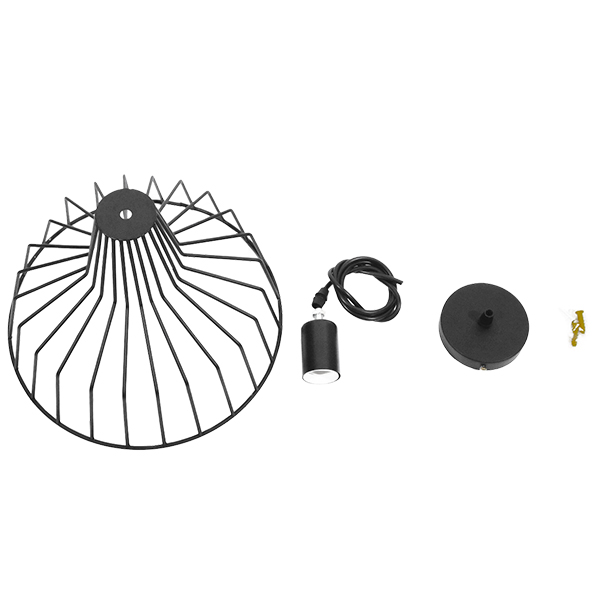 GLOBOSTAR® TERE 01165 Vintage Κρεμαστό Φωτιστικό Οροφής με Ντουί 1 x E27 AC 220-240V IP20 - Μαύρο - Μ30 x Π30 x Υ25cm - Image 9