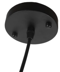 GLOBOSTAR® EARTH 01205 Vintage Κρεμαστό Φωτιστικό Οροφής με Ντουί 1 x E27 AC 220-240V IP20 – Μαύρο – Μ30 x Π30 x Υ30cm