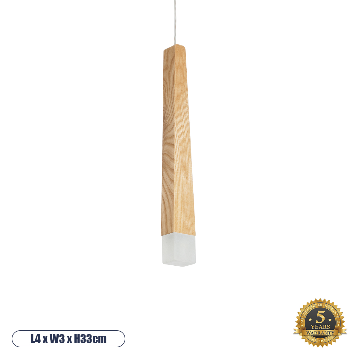 GLOBOSTAR® CALISTA 01252 Μοντέρνο Κρεμαστό Φωτιστικό Οροφής με Ντουί 1 x G4 AC 220-240V IP20 - Μπεζ - Μ4 x Π3 x Υ33cm