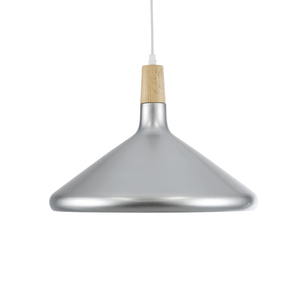 GLOBOSTAR® FELICITA 01276 Μοντέρνο Κρεμαστό Φωτιστικό Οροφής με Ντουί 1 x E27 AC 220-240V IP20 - Ασημί & Μπεζ - Μ40 x Π40 x Y30cm - Image 5