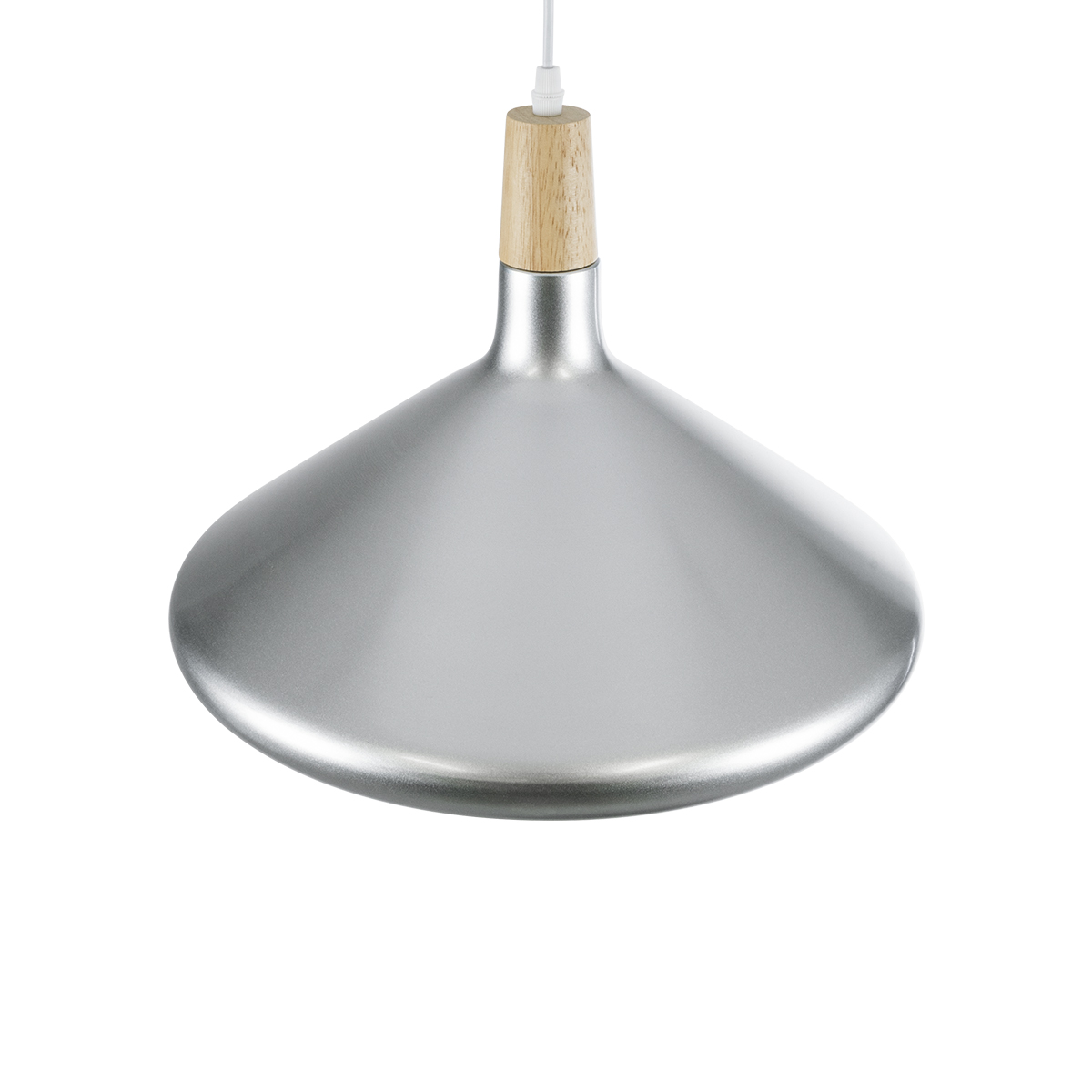 GLOBOSTAR® FELICITA 01276 Μοντέρνο Κρεμαστό Φωτιστικό Οροφής με Ντουί 1 x E27 AC 220-240V IP20 - Ασημί & Μπεζ - Μ40 x Π40 x Y30cm - Image 7
