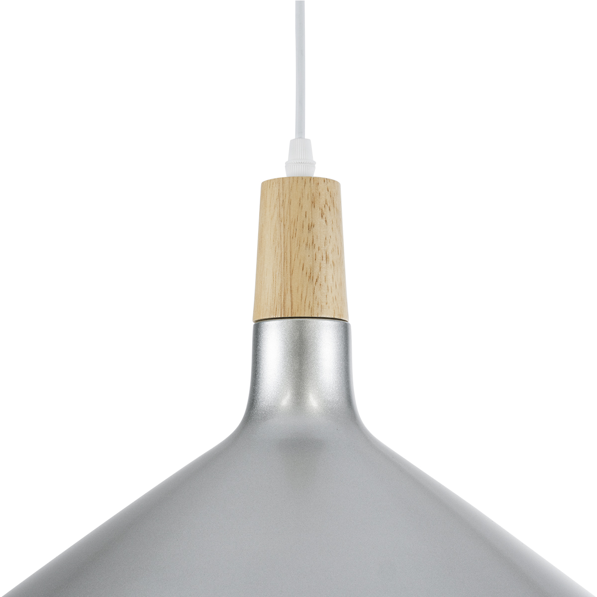 GLOBOSTAR® FELICITA 01276 Μοντέρνο Κρεμαστό Φωτιστικό Οροφής με Ντουί 1 x E27 AC 220-240V IP20 - Ασημί & Μπεζ - Μ40 x Π40 x Y30cm - Image 8