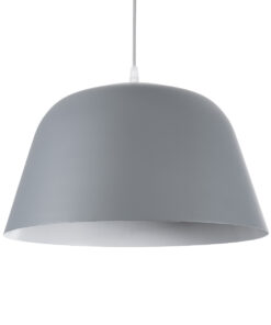 GLOBOSTAR® UPVALE 01282 Μοντέρνο Κρεμαστό Φωτιστικό Οροφής με Ντουί 1 x E27 AC 220-240V IP20 - Γκρι & Λευκό - Μ40 x Π40 x Υ24cm