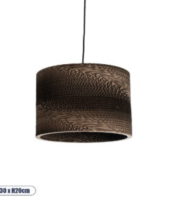 GLOBOSTAR® SANTORINI 01290 Boho Κρεμαστό Φωτιστικό Οροφής με Ντουί 1 x E27 AC 220-240V IP20 - Καφέ - Μ30 x Π30 x Y20cm
