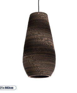 GLOBOSTAR® SANTORINI 01294 Boho Κρεμαστό Φωτιστικό Οροφής με Ντουί 1 x E27 AC 220-240V IP20 - Καφέ - Μ21 x Π21 x Y43cm