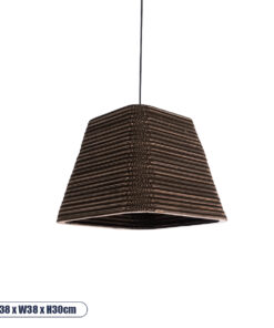 GLOBOSTAR® SANTORINI 01295 Boho Κρεμαστό Φωτιστικό Οροφής με Ντουί 1 x E27 AC 220-240V IP20 - Καφέ - Μ38 x Π38 x Υ30cm