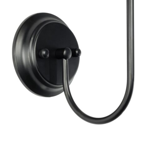 GLOBOSTAR® SHELLY 01299 Vintage Φωτιστικό Τοίχου – Απλίκα με Ντουί 1 x E27 AC 220-240V IP20 – Μαύρο & Μπεζ – Μ13 x Π18 x Υ34cm