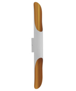 GLOBOSTAR® ESTERINA 01303 Μοντέρνο Φωτιστικό Τοίχου - Απλίκα με Ντουί 2 x E27 AC 220-240V IP20 - Λευκό & Χρυσό - Μ5.5 x Π8 x Υ60cm
