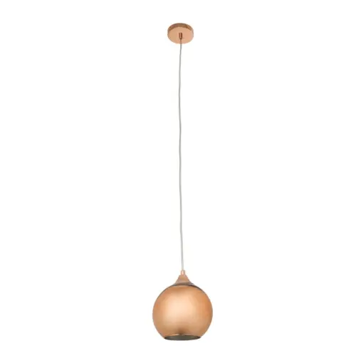 GLOBOSTAR® CANDELA 01309 Μοντέρνο Κρεμαστό Φωτιστικό Οροφής με Ντουί 1 x E27 AC 220-240V IP20 - Χάλκινο - Μ15 x Π15 x Υ13cm - Image 4