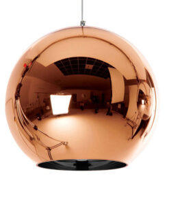 GLOBOSTAR® INFINITA 01310 Μοντέρνο Κρεμαστό Φωτιστικό Οροφής με Ντουί 1 x E27 AC 220-240V IP20 - Χάλκινο - Μ30 x Π30 x Υ27cm